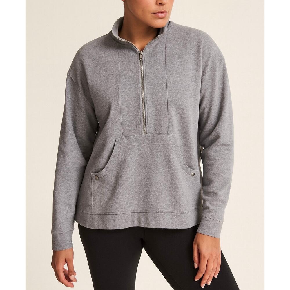 NYLO Wear by Daniel Vosovic Unisex Half Zip Sweatshirt | Gray Minimalist | L